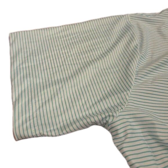 NWT Collars & Co Men’s Small Featherweight Dress Collar Polo Striped Green Golf - Picture 4 of 8